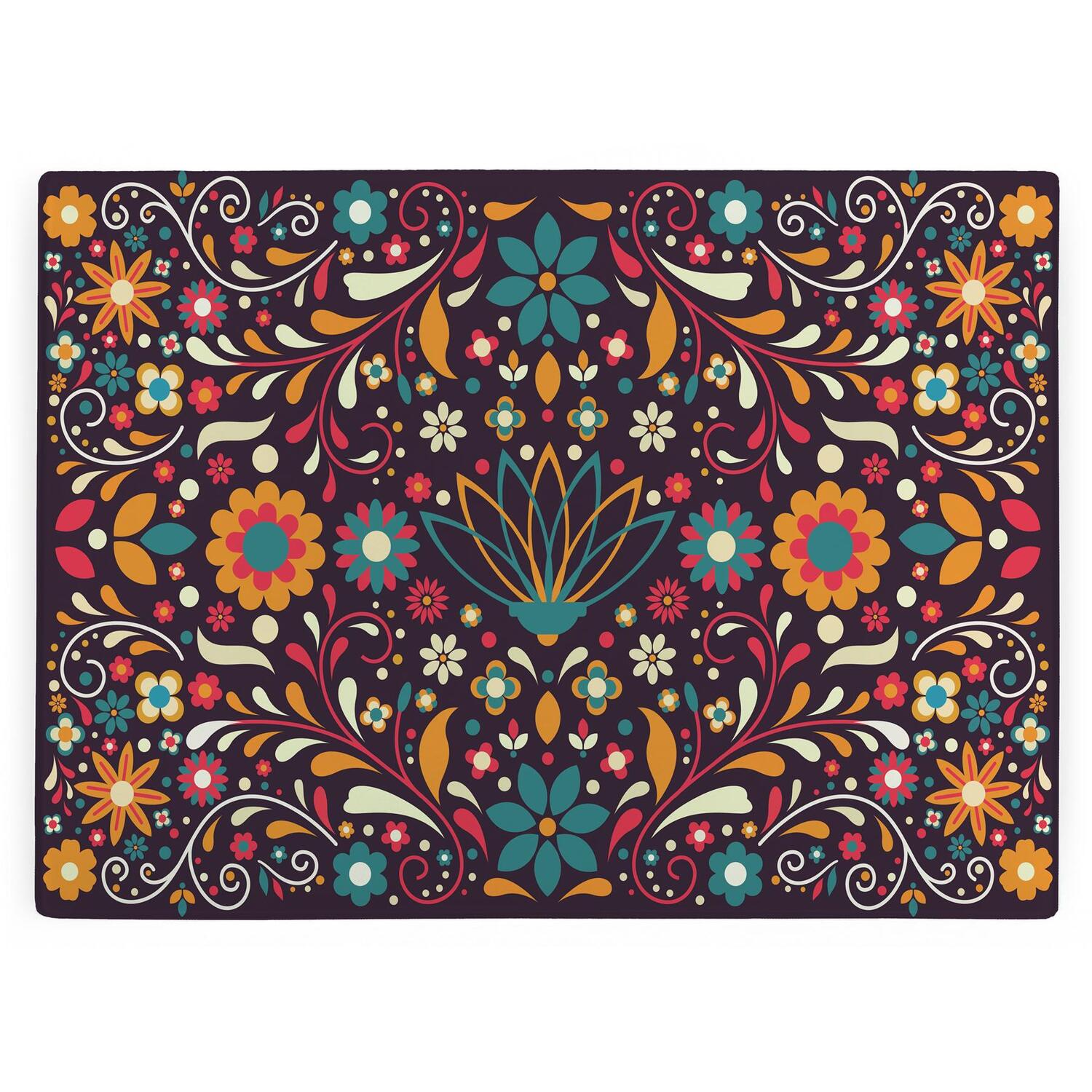 Image of Mexican Floral Large Smooth Glass Worktop&hellip;