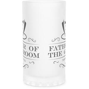 Father of the Groom Frosted Glass Stein - Wedding Party Gifts