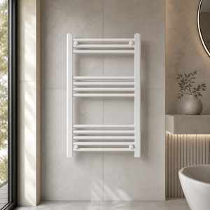 Balterley Straight Towel Radiator - 500 x 800mm - Matt White