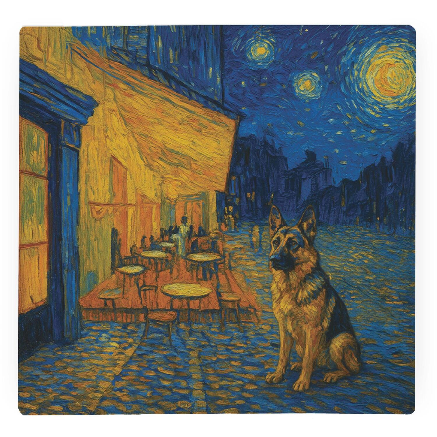 Image of Van Gogh German Shepherd Large Square&hellip;