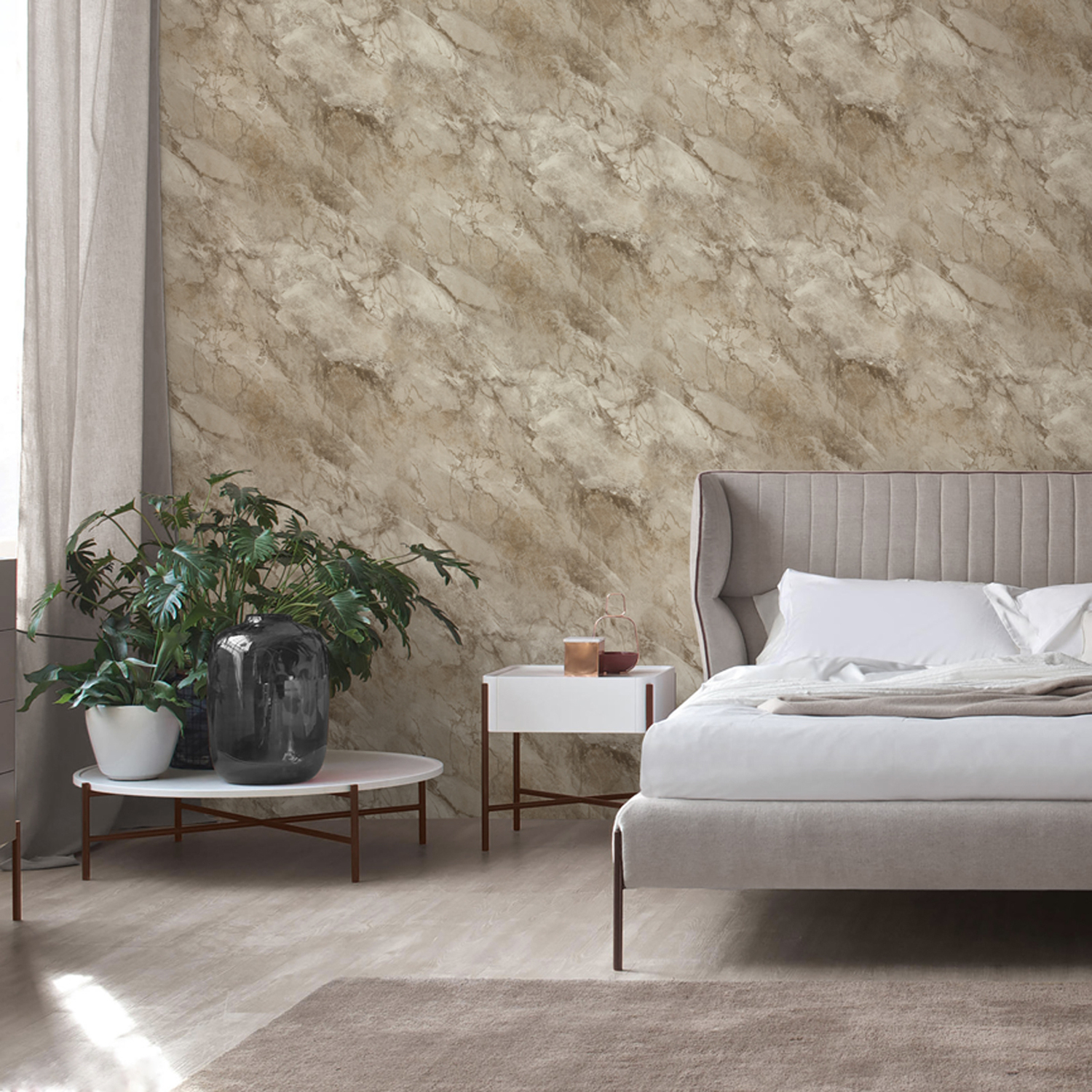 Belgravia Décor Belgravia Decor Marble Beige Wallpaper - Image 4