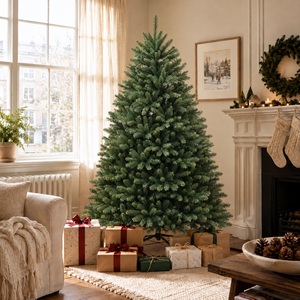 6ft Elverholt Pre-Lit PVC Artificial Christmas Tree - Warm White & Multicolour LEDs