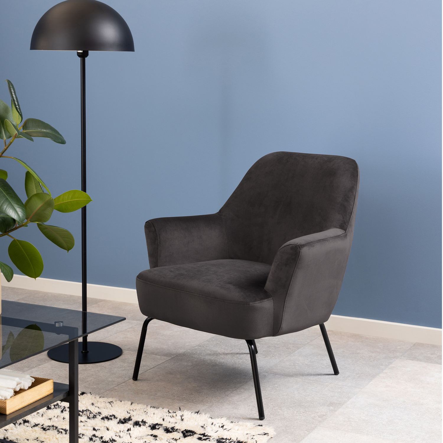 Furniture To Go Melissa Lounge Chair - Dark Grey