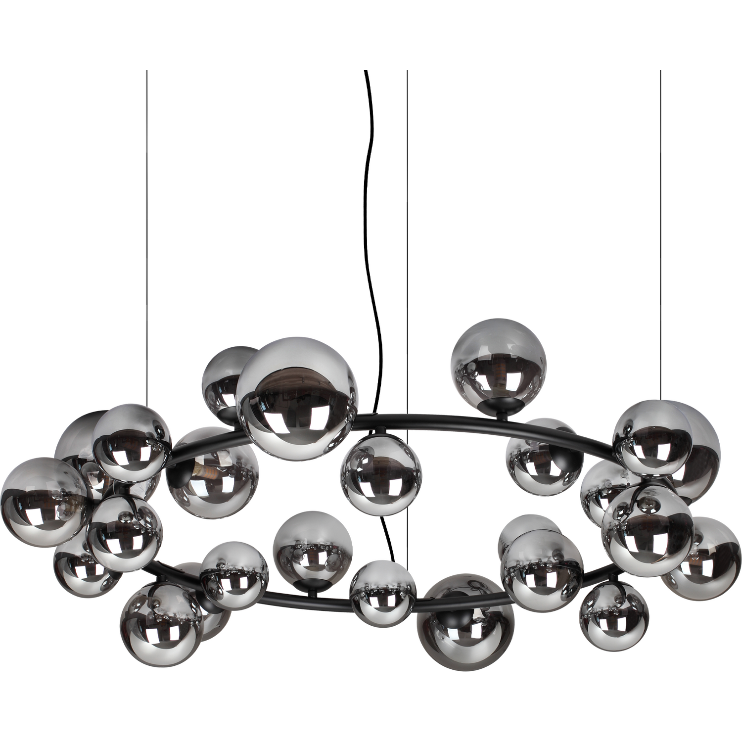 Netlighting Unisex Grey Perlage Globe Pendant Ceiling Light Smoke 25X G9 In Size 25 - Image 3