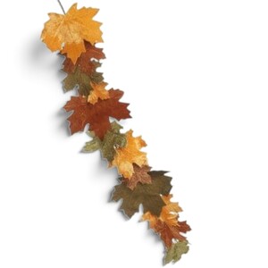 Mixed Leaf Velvet Garland Autumnal Decoration