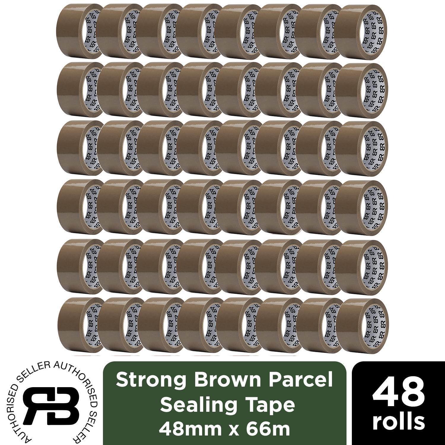 Rexbrown Brown Rex Packing Tape 48Mm X 66M Clear Fragile Parcel Box Tape 12, 24 Or 48 Rolls - Packing Tape - 48 Rolls- Bulk Saver - Image 4