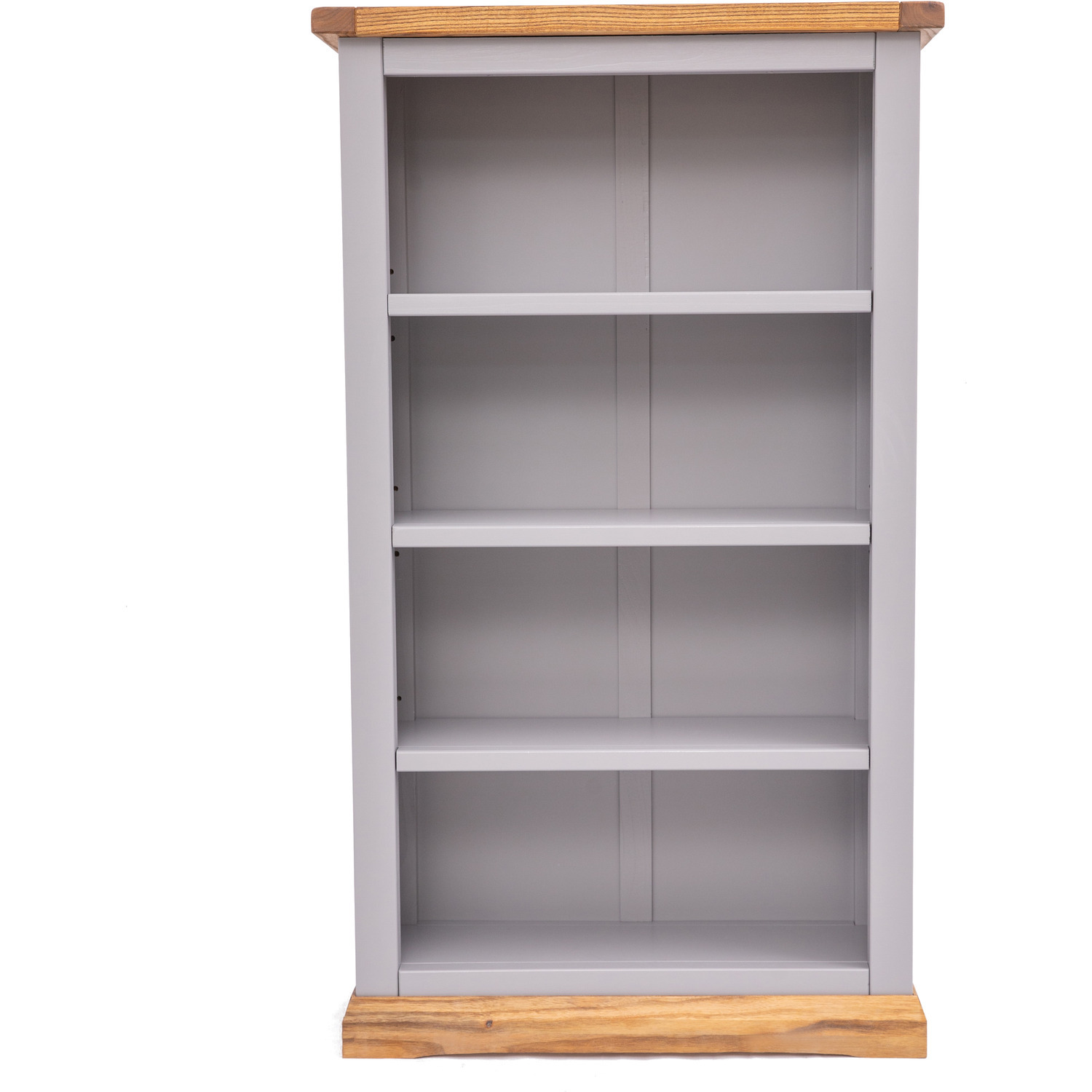Biccari Wood 4 Shelf Bookcase - Grey - Image 2
