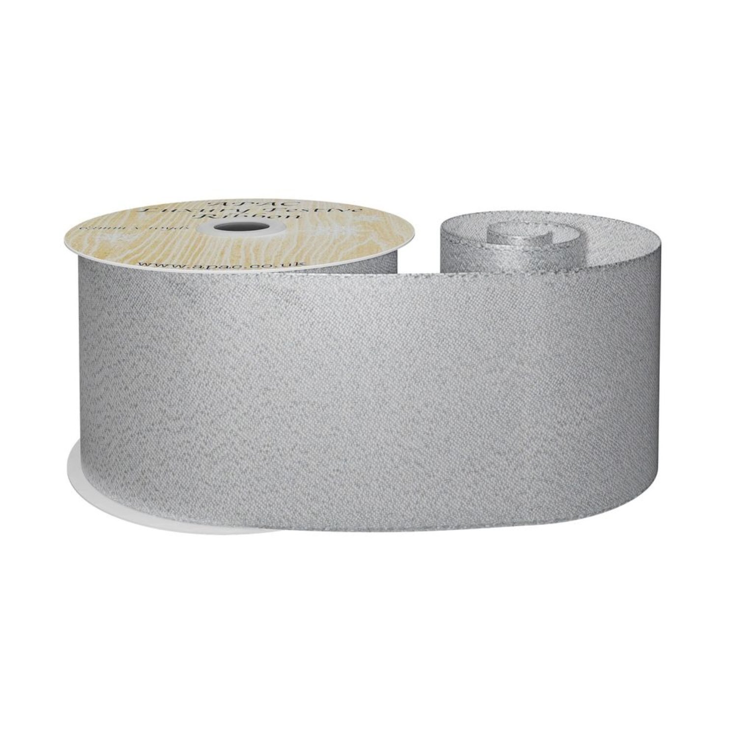Kdmd Unisex Silver Metallic Ribbon 63Mm X 10Yd - Image 2