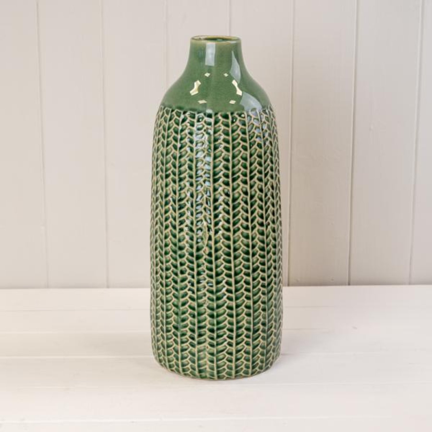Kdmd Unisex Green Stylish Refined Ceramic Vase - Image 2