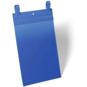 Strap Ticket Holder Pouch Document Pocket Portrait - 50 Pack - A4 Blue