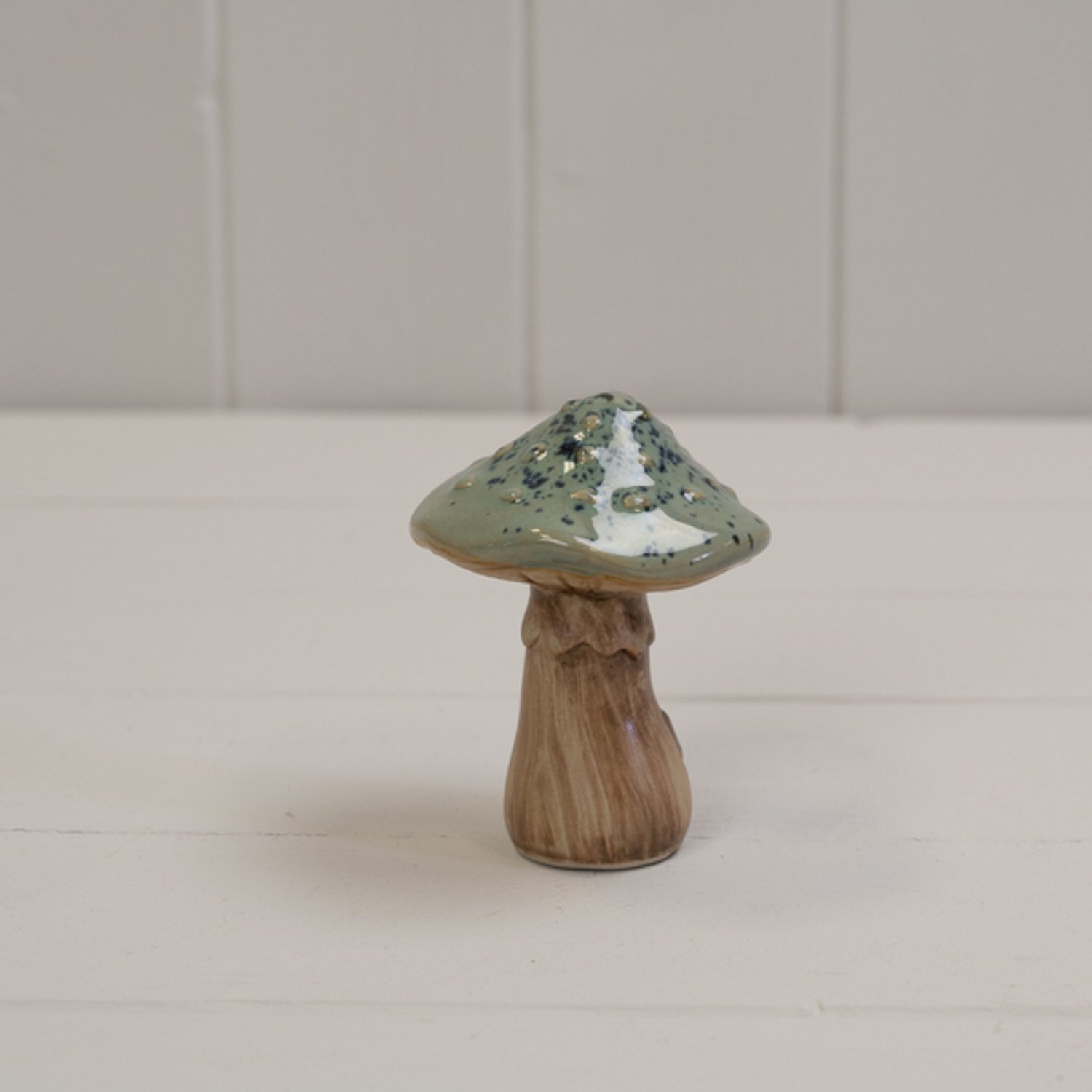 Kdmd Unisex Pale Green Sage & Grey Whimsical Ceramic Mushroom In - Image 2
