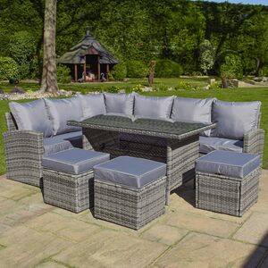 BPS Camborne Rattan Corner Sofa Set