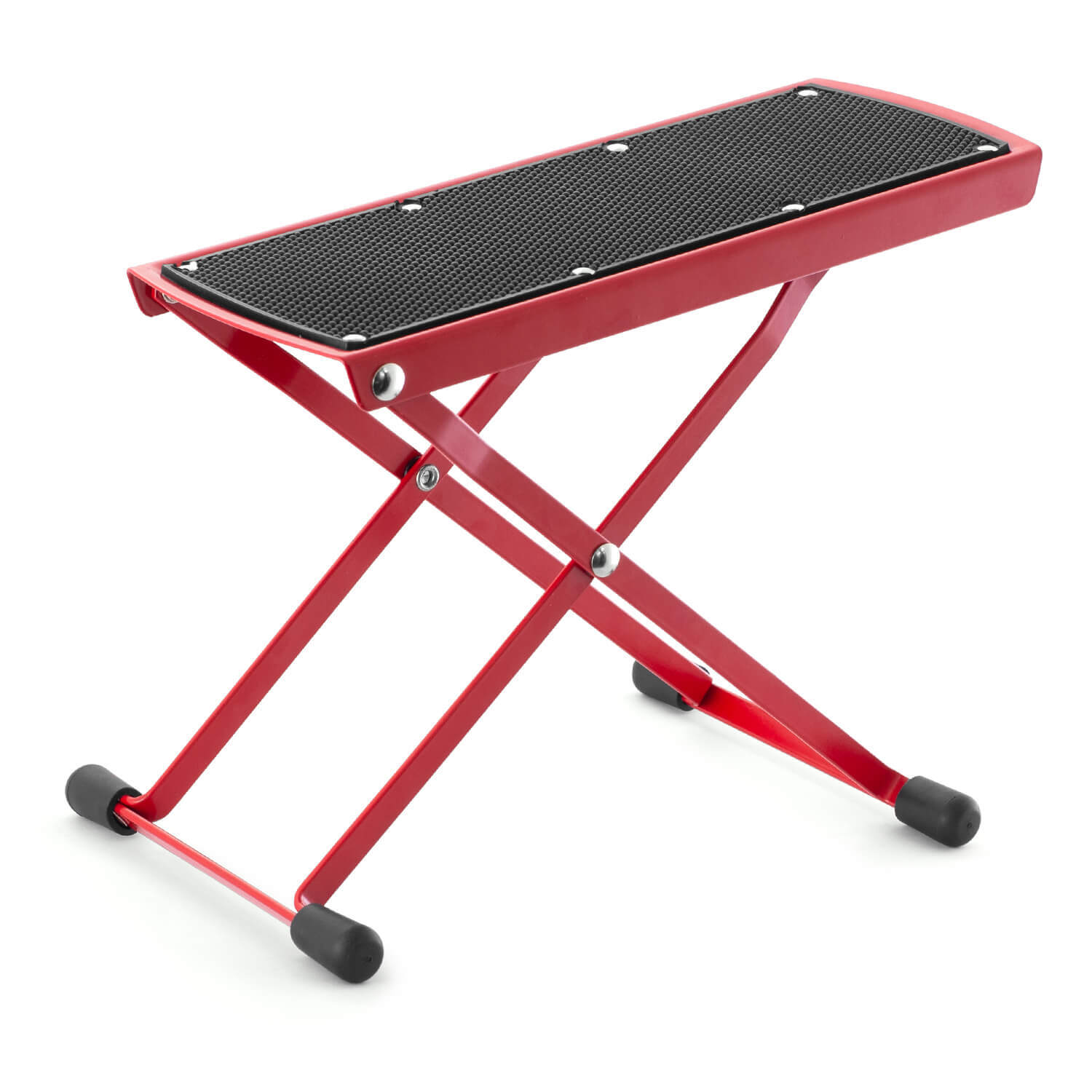 Tiger GST35-RD Guitar Footstool, Height Adjustable Folding Footrest - Red | for Classical, Acoustic Electric Guitar - Image 2