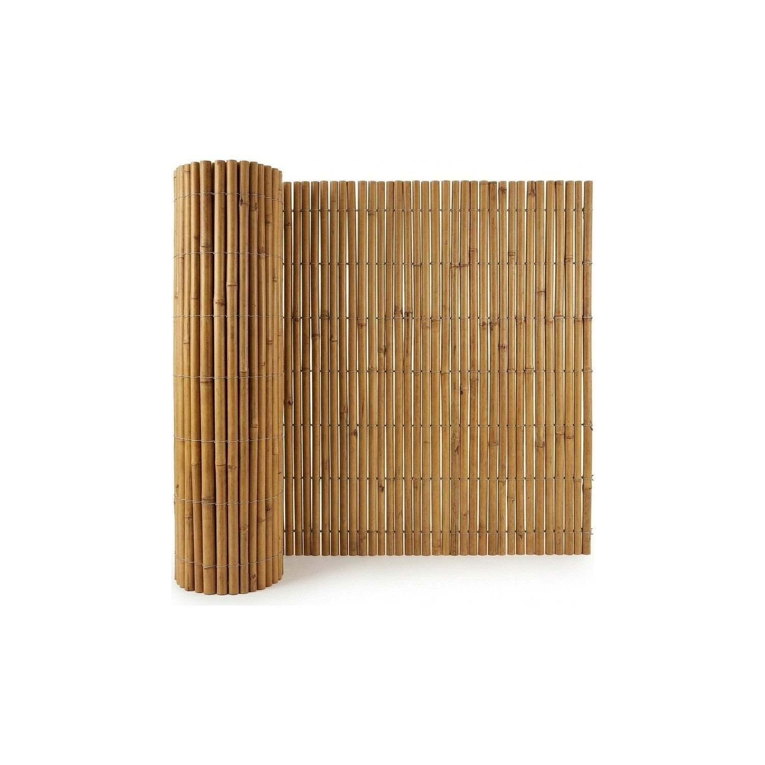 (Natural, 1.9M L X 1.5M H) Premium Thick Bamboo Cane Screening Rolls - Image 2