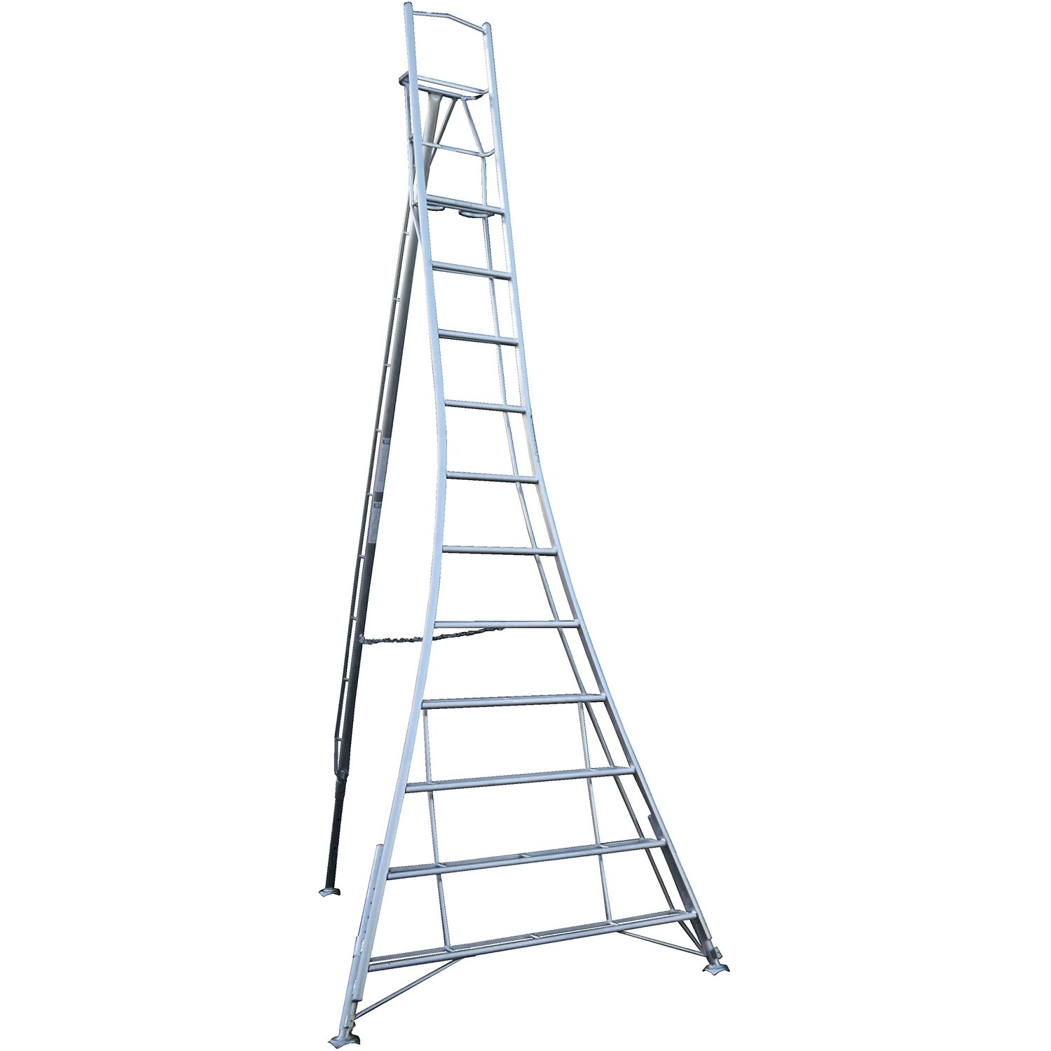 Bps Garden Master 3 Leg Adjustable Tripod Ladder - Silver / 156Cm