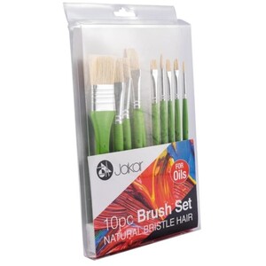 Oil Painting Brush Set - 10 Piece