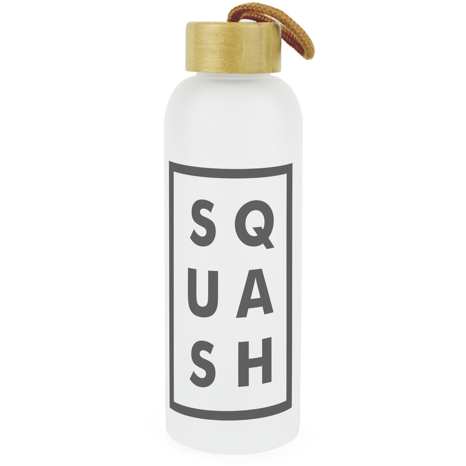 B&Q -  Minimalist Squash Glass Bottle With Bamboo Lid - Image 3