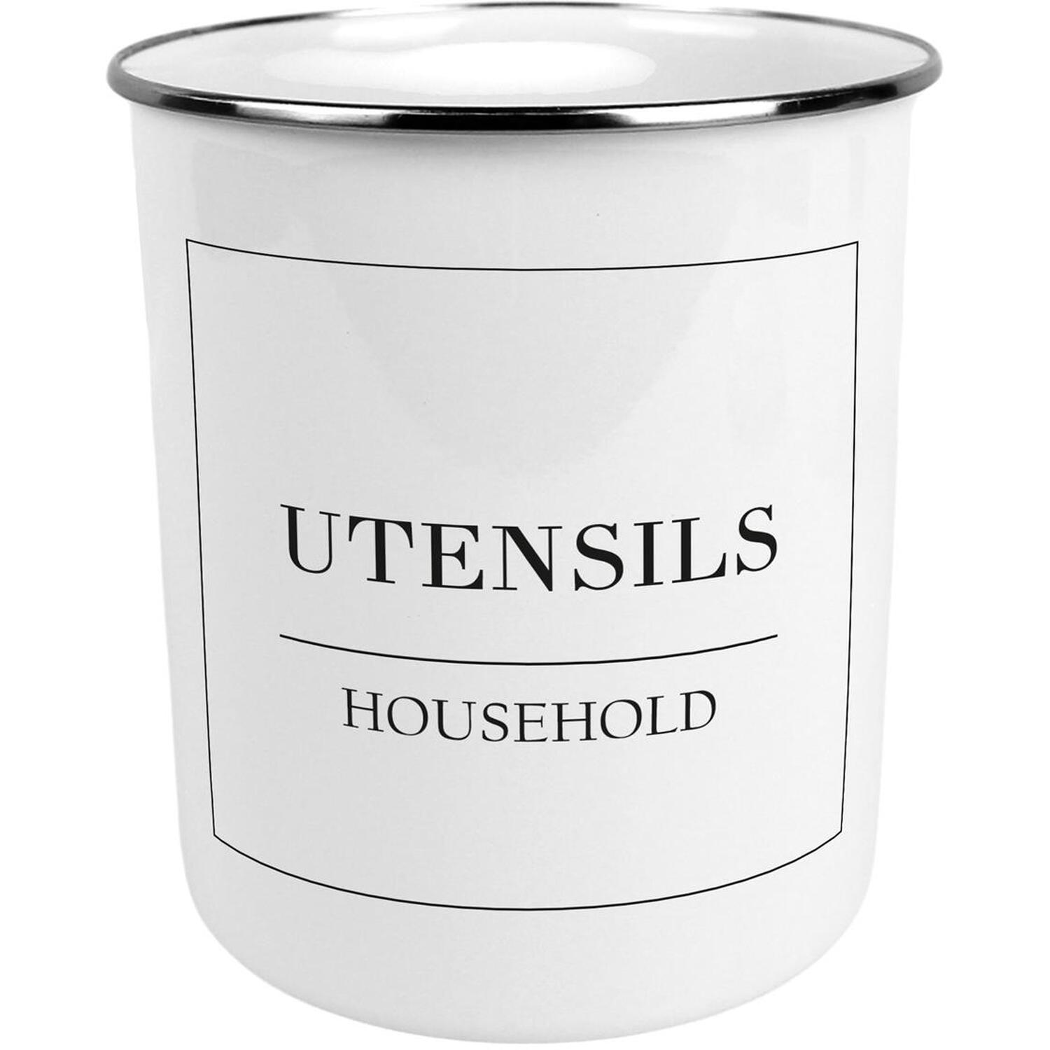 B&Q - Minimalist Home Large Metal Kitchen Utensil Pot - Image 2