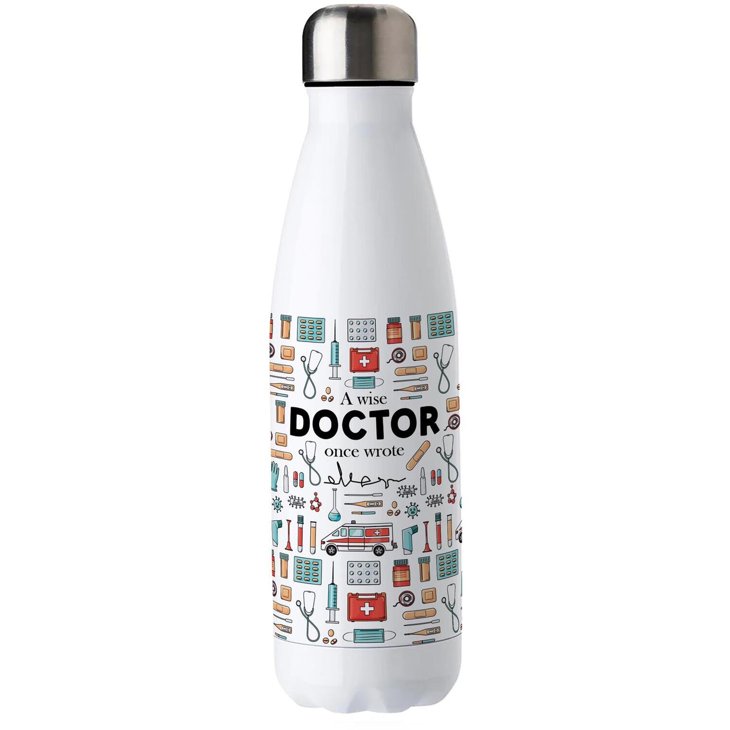 B&Q -  Novelty Trades Doctor Stainless Steel Water Bottle - Image 3