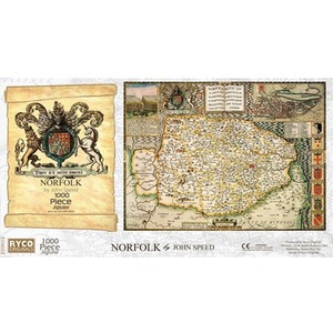 Norfolk Historical Map 1000 Piece Jigsaw Puzzle