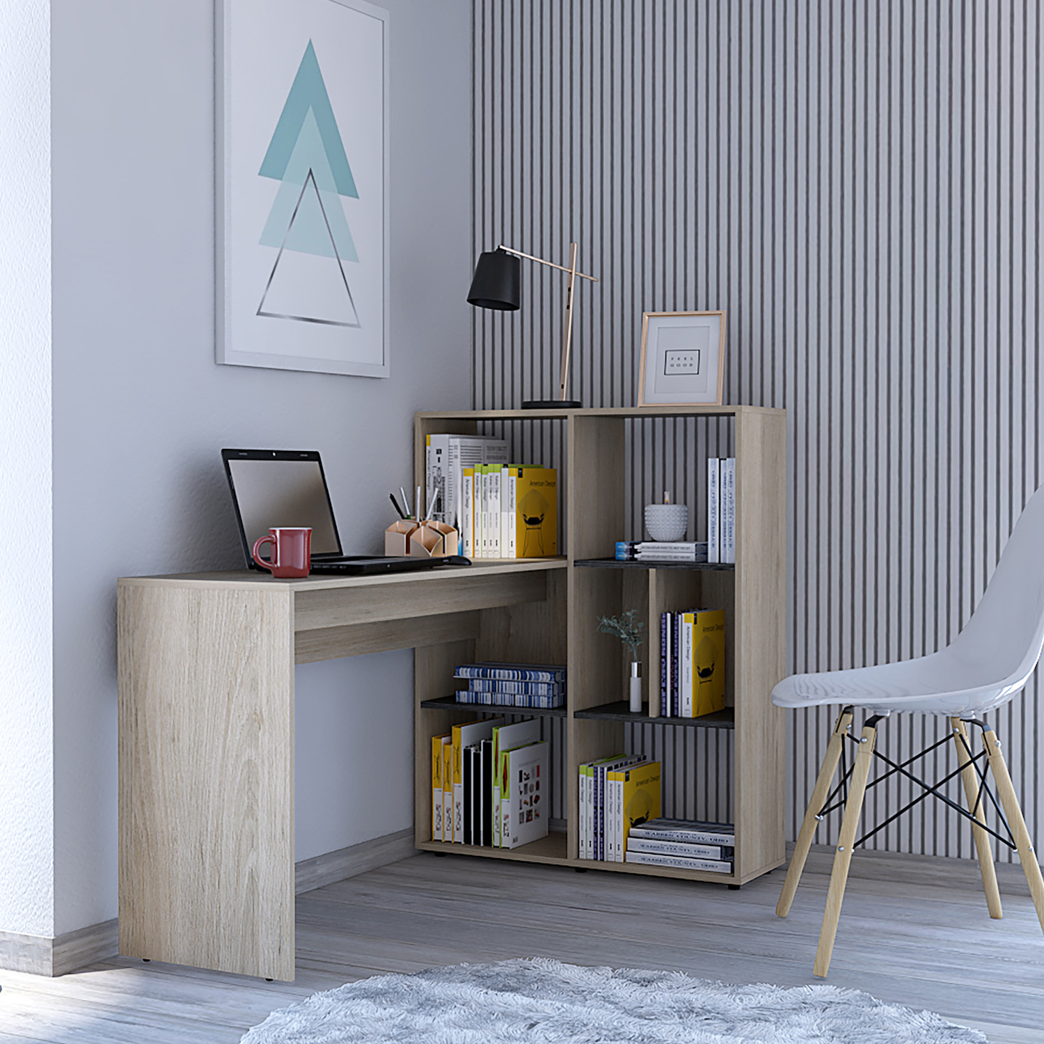 Harvard corner desk with bookcase
