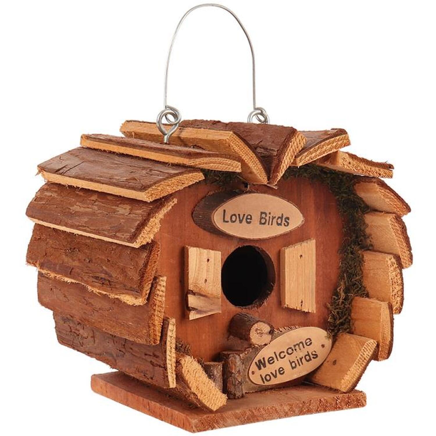 Image of Deluxe Hanging Wooden Bird House Hotel&hellip;