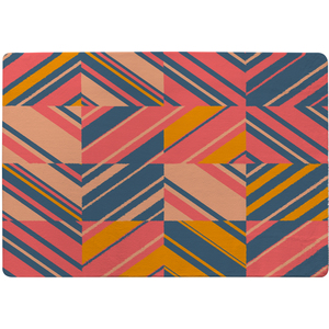 Striped Bright Geometric Pattern Rug