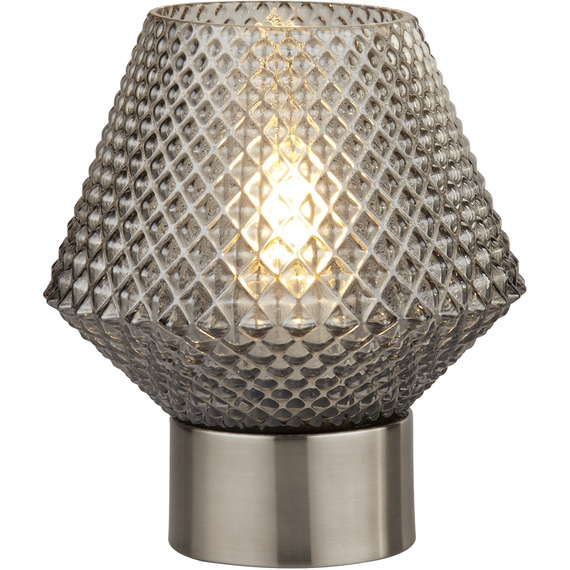 Textured Smoked Glass Table Lamp