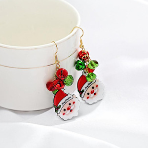 Christmas Santa Bell Drop Earrings