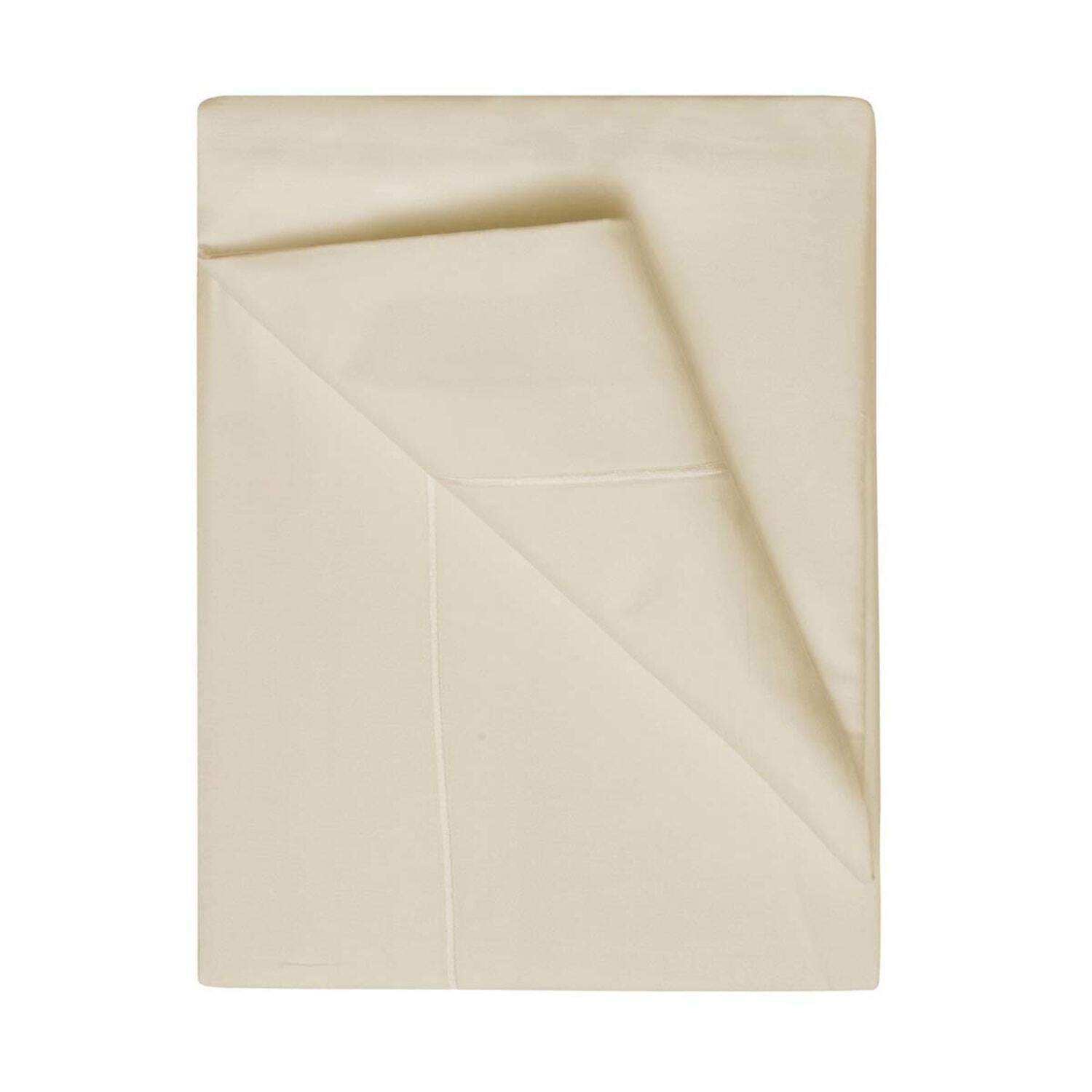 400 Thread Count Egyptian Cotton Flat Sheet - BM134 - Cream / Superking