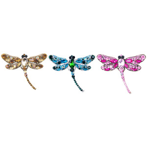 Large Colourful Dragonfly Brooch
