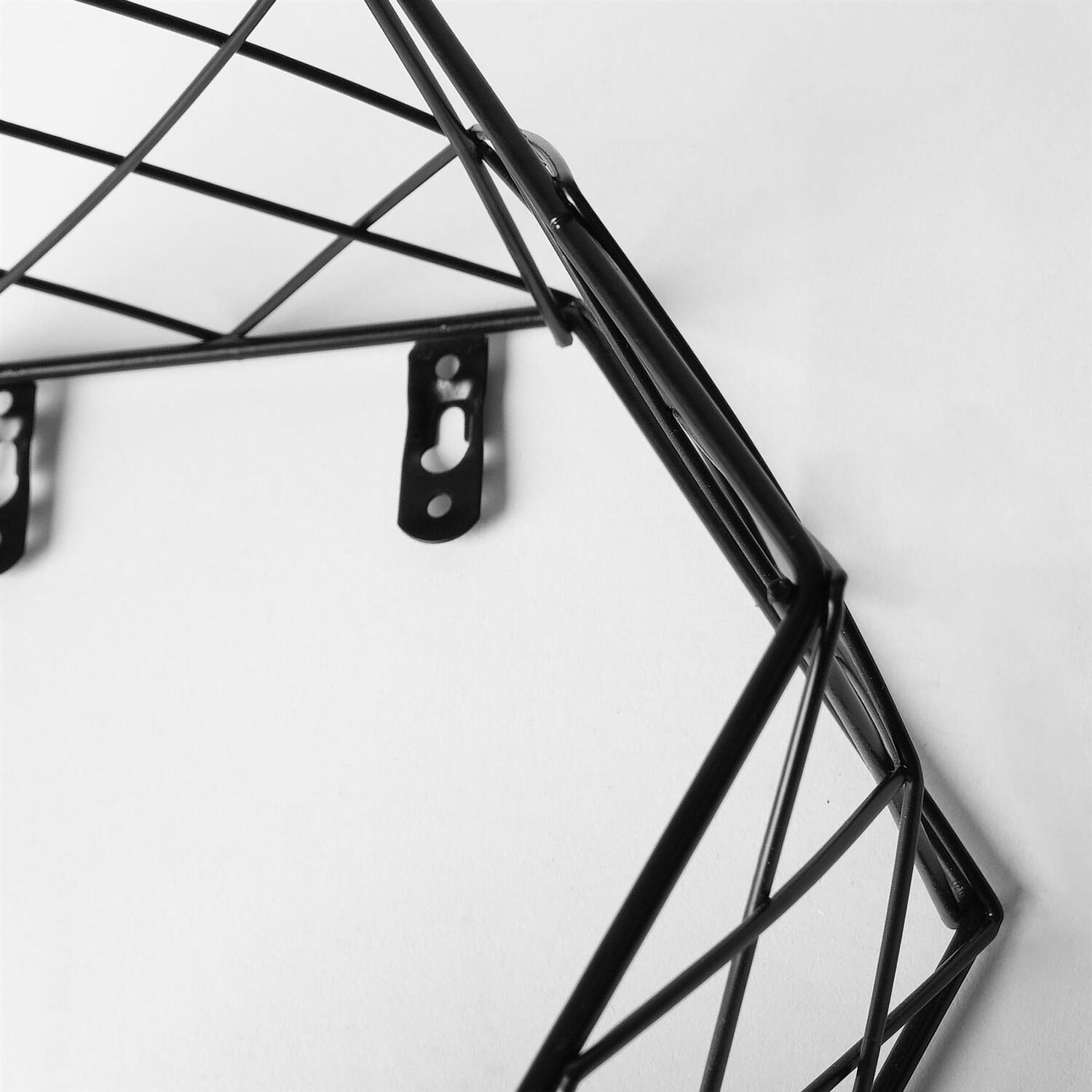 Hexagon Shaped Iron Wall Rack Shelf