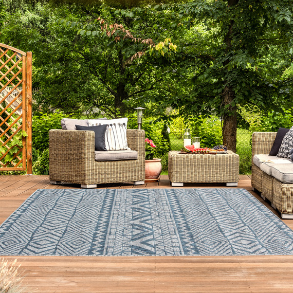 Tribal Flatweave Indoor Outdoor Rug