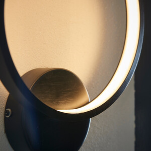 Kieron Designer Integrated LED Ring Light Textured Black IP44