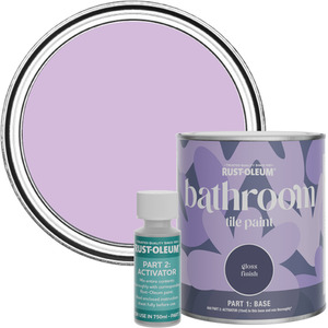 Rust-Oleum Bathroom Tile Paint in Gloss Finish - Violet Macaroon 750ml