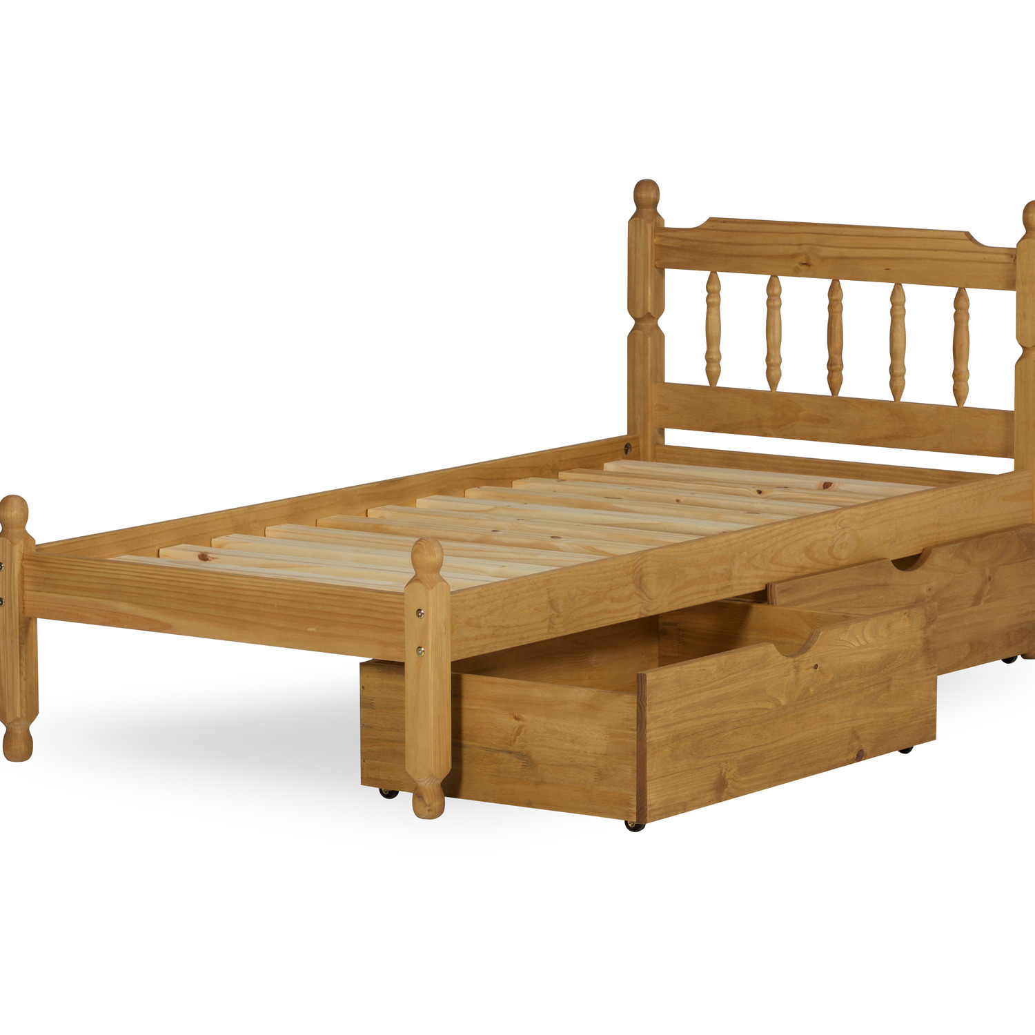 Pine Modular Rope Bed Frame Colonial Spindle Pine Wooden Bed frame
