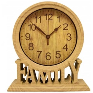 Table Clock Vintage Family Non Ticking Desk Clock Retro Mantel Clocks Brown