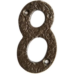 Number 8 Rustic Iron Numeral Raw