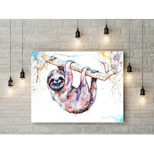 Sloth Canvas Wall Art
