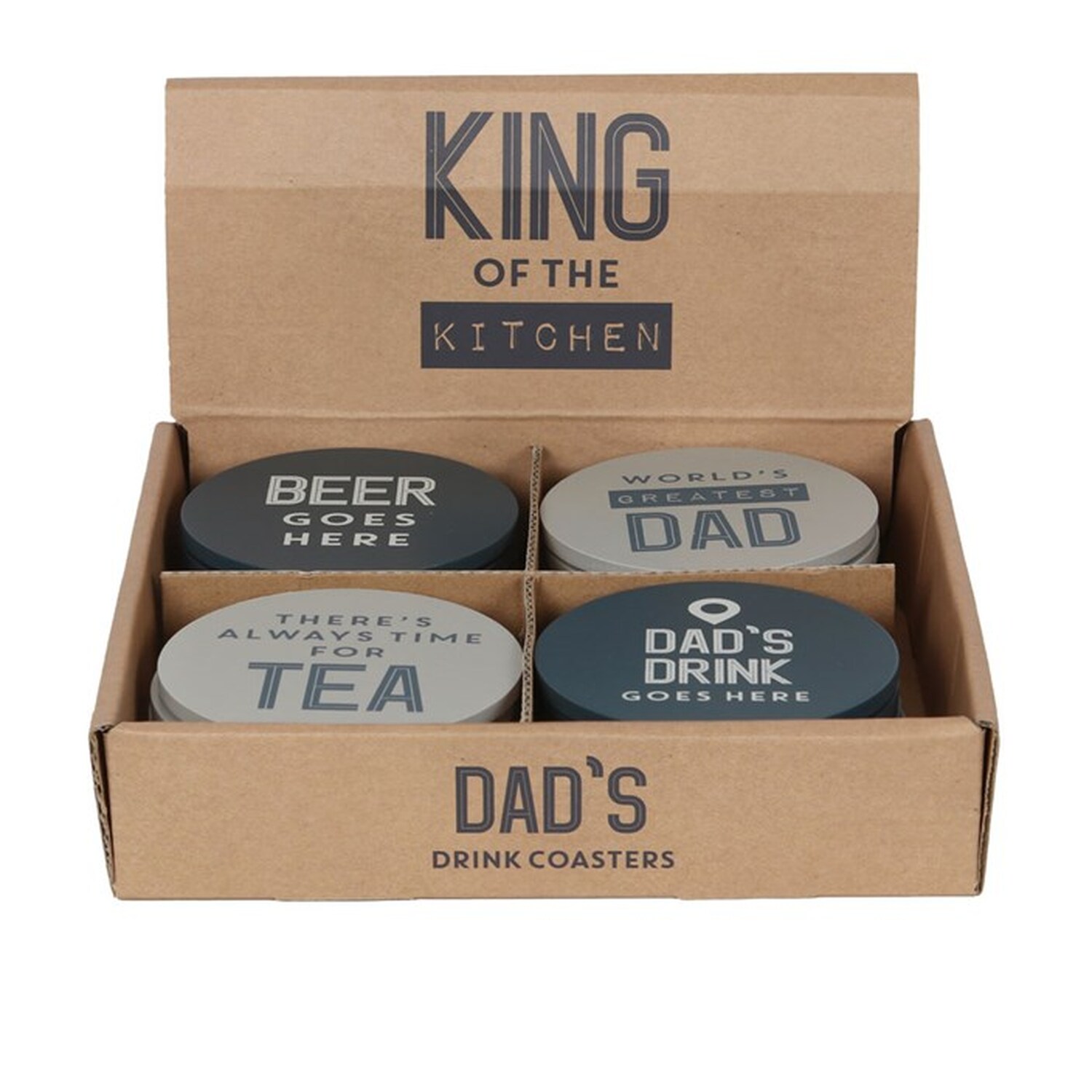 Image of Foodie Father Coaster Display - Grey