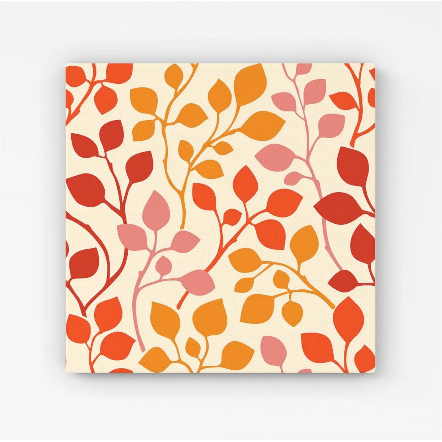 Warren Reed - Designer - Colorful Autumn Leaves Canvas Print - Red / 101.6cm thumbnail
