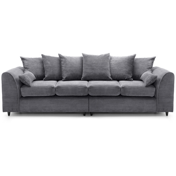 Jumbo Cord 4 Seater Sofa in Grey