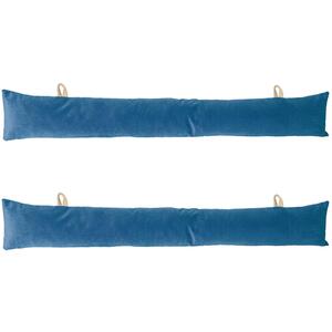 Velvet Draught Excluder - 80cm x 12cm - Pack of 2