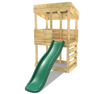 Standard / 222cm Wooden Lookout Tower Playhouse with 6ft Slide shot 5044352