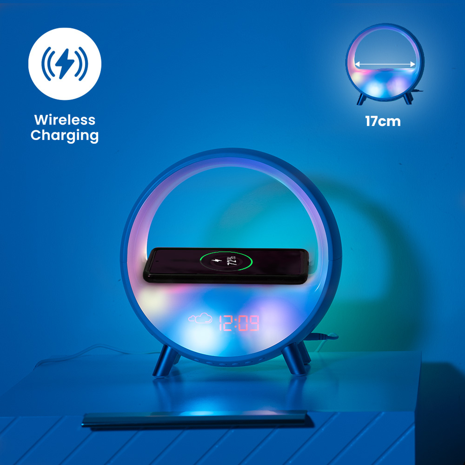 Smart Sunrise Alarm Clock Wireless Charging - White