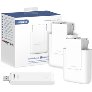 Smart Home Curtain Driver (Rod) Twin Pack with Aqara E1 Hub
