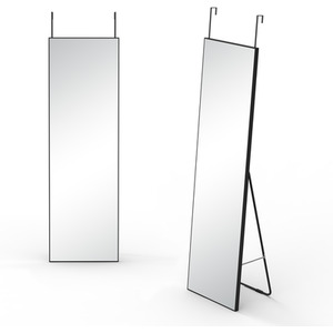 Full Length Mirror with Black Frame Rectangle