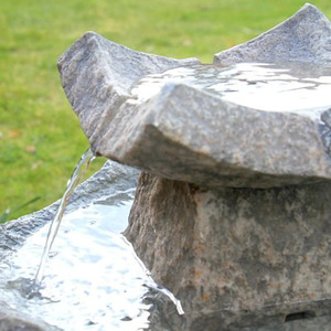 Solar Powered Pavillion Tiered Bird Bath and Water Feature