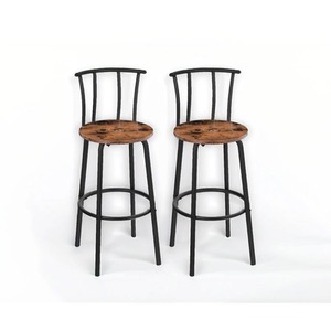 Two Bar Rest Set of 2 Bar Stools with back rest