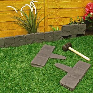2.5m Cobble Stone Effect Garden Lawn Edging
